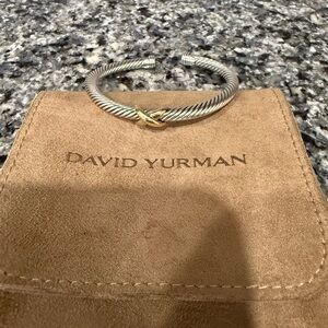 David Yurman Silver and Gold Cable Bracelet